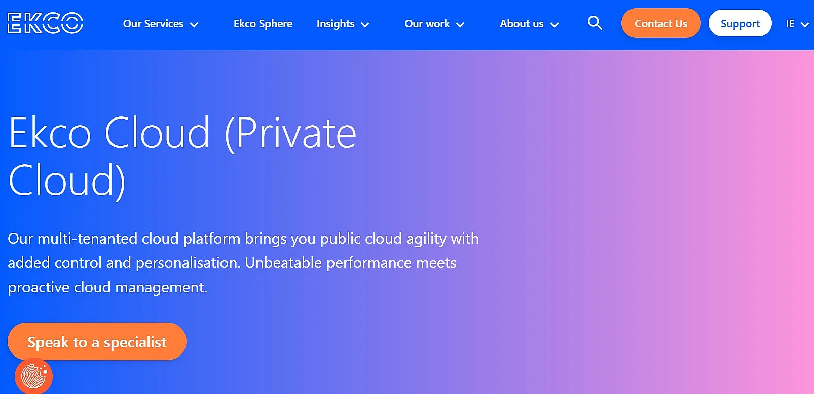 Ekco managed Irish cloud services Image: Ekco managed Irish cloud services