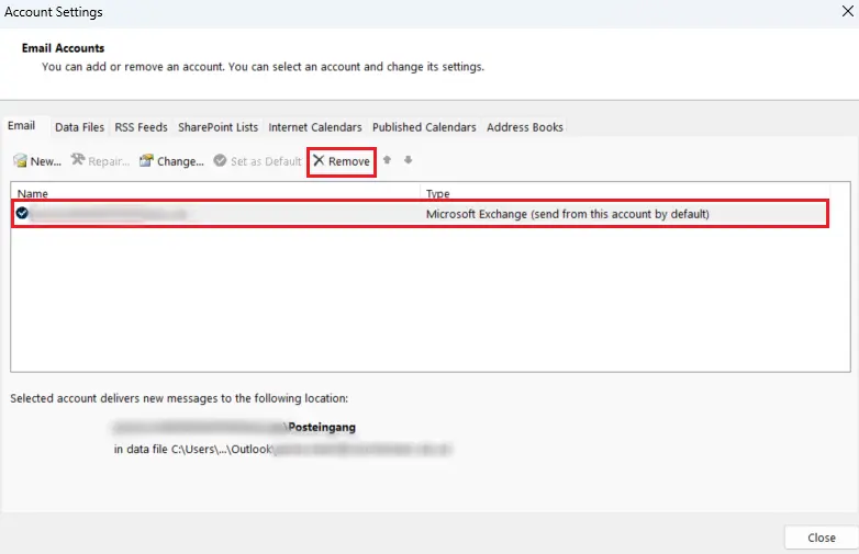 Outlook desktop app: Email Accounts Image: Outlook desktop app: Email Accounts