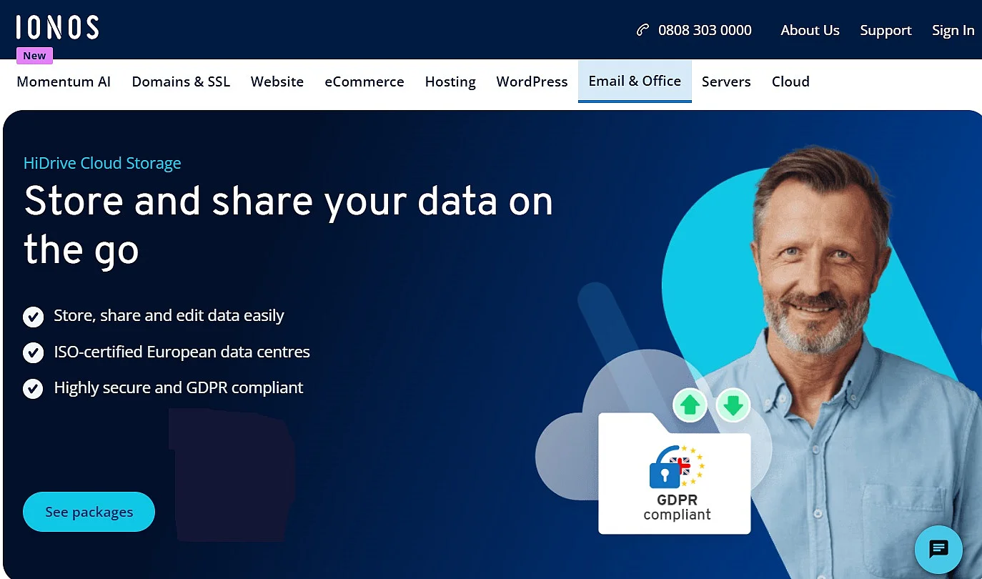 HiDrive cloud storage from IONOS Image: HiDrive cloud storage from IONOS