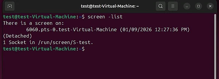 List of active screen sessions with screen Image: List of active screen sessions with screen