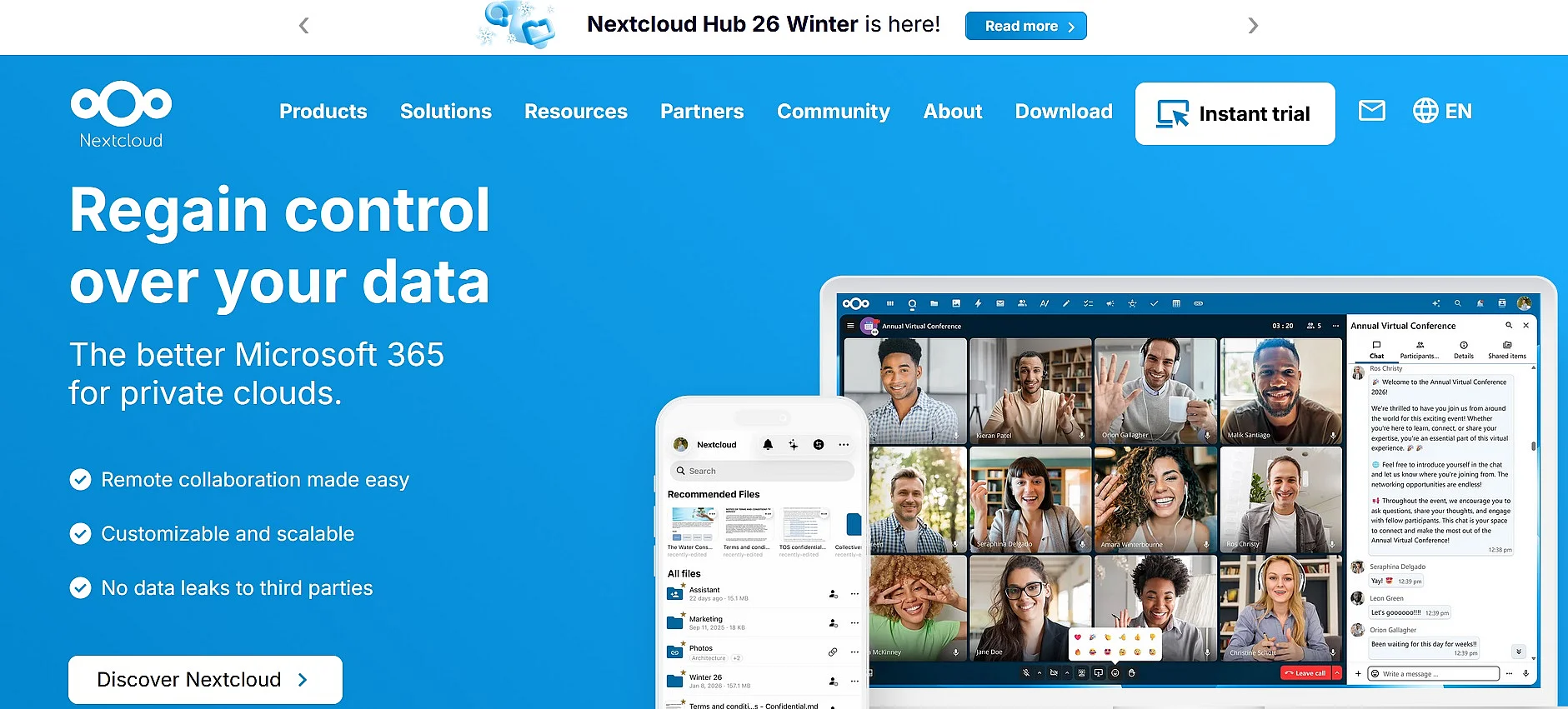 Nextcloud website Image: Nextcloud website