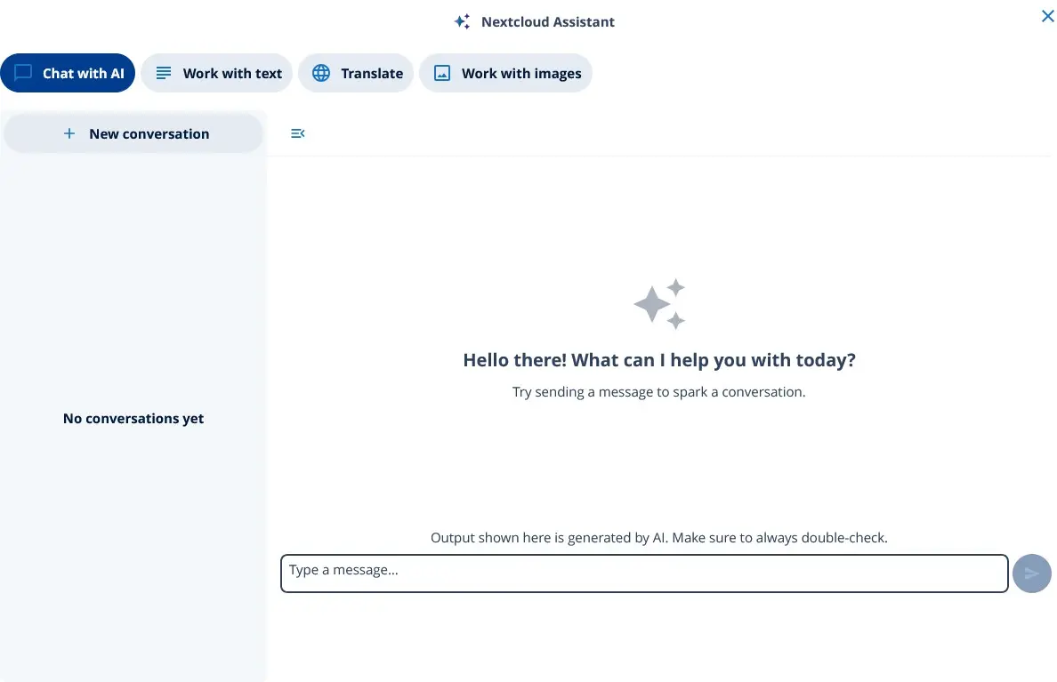 Nextcloud Assistant in Workspace Image: Nextcloud Assistant in Workspace