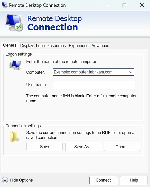 Remote Desktop Connection RDP client Image: Remote Desktop Connection RDP client