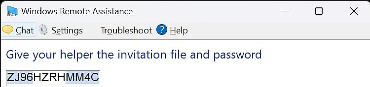 Windows generates a one-time password Image: Windows generates a one-time password