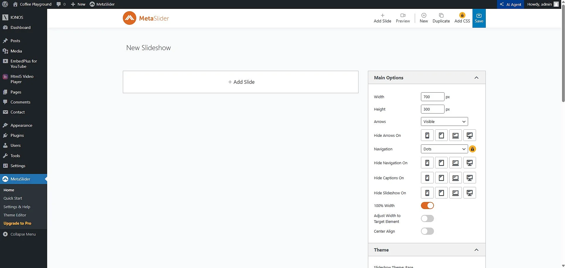 MetaSlider in the WordPress backend Image: MetaSlider in the WordPress backend