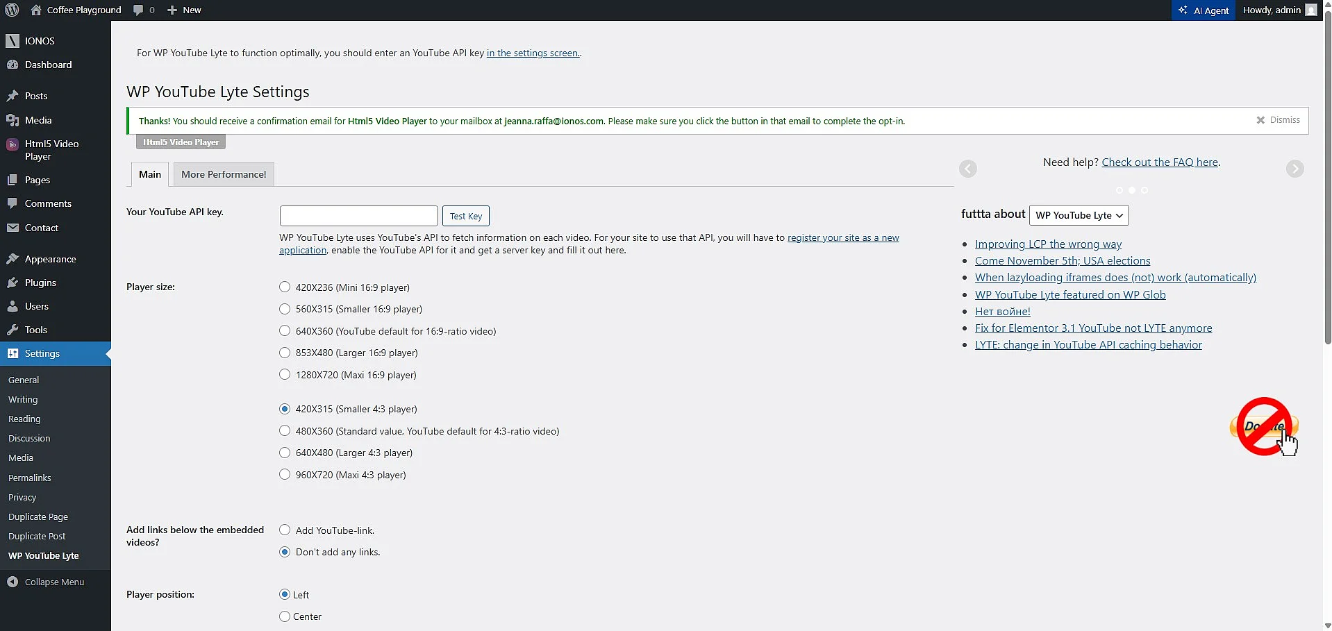 WP YouTube Lyte in the WordPress editor Image: WP YouTube Lyte in the WordPress editor