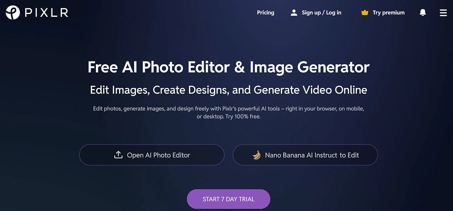 Image: Pixlr and its free photo editor
