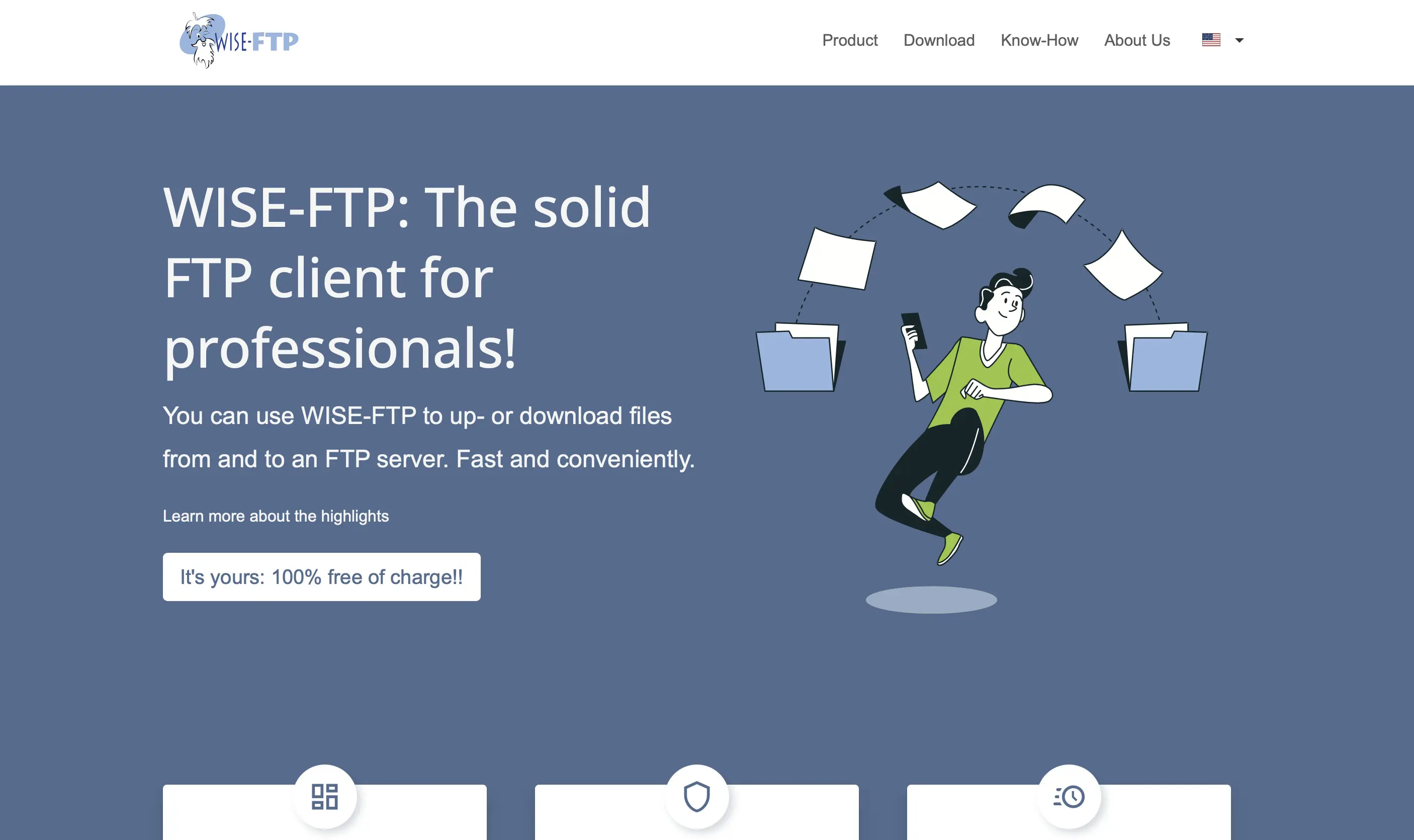 Image: Screenshot of the WISE-FTP website