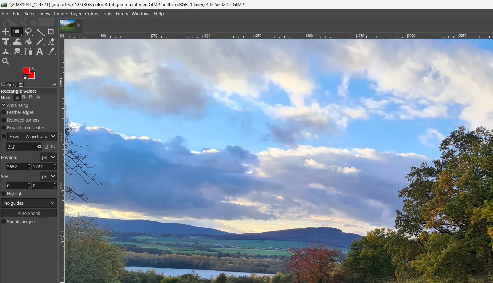 Image: Screenshot of GIMP&rsquo;s user interface