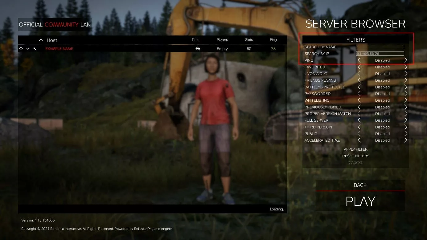 DayZ: Community server overview Image: DayZ: Community server overview