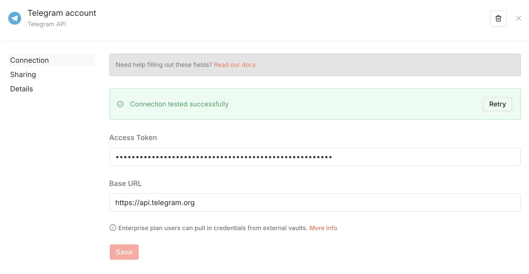 n8n: Telegram Credentials Image: n8n: Telegram Credentials
