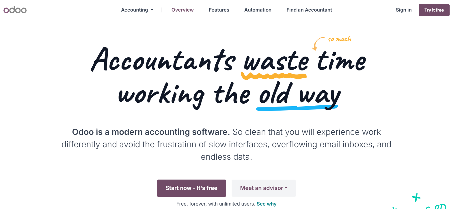 Página web de Odoo Imagen: Página web de Odoo