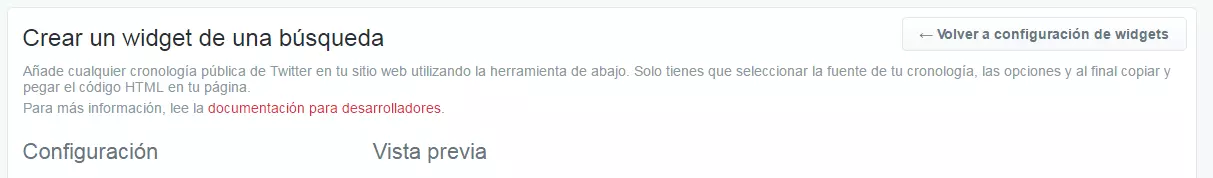 Imagen: Configurador para la personalización de los widgets