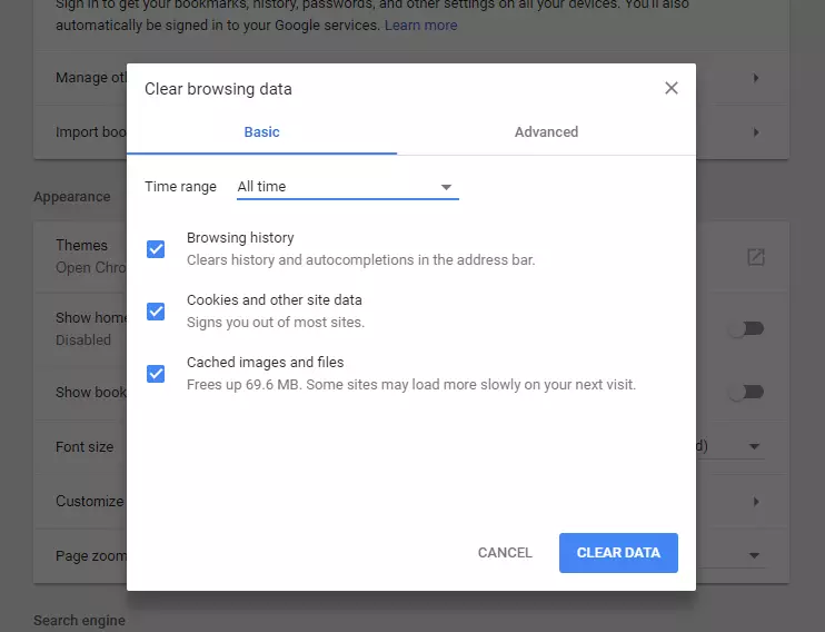 Imagen: Chrome: eliminar los datos del navegador