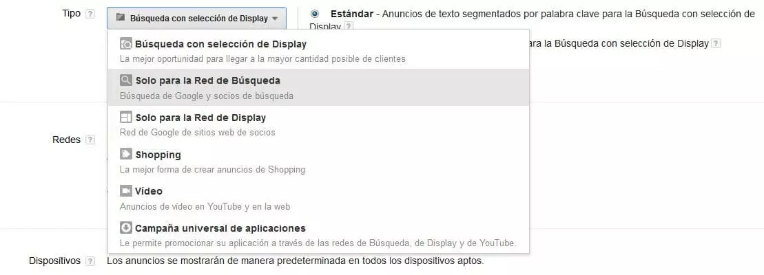 Imagen: Ajustes adicionales para crear campañas con Google Ads
