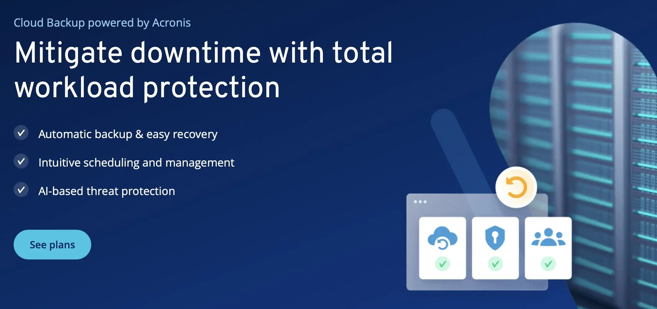 Captura de pantalla de Backup cloud de IONOS Imagen: Captura de pantalla de Backup cloud de IONOS