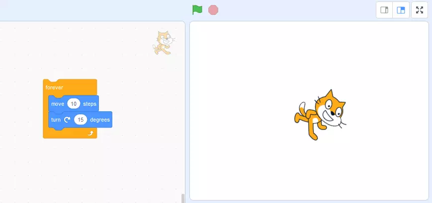 Imagen: Programación visual con Scratch