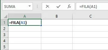 Imagen: Numeración con la función FILA