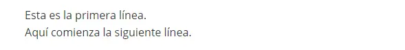 Imagen: Ejemplo de un salto de l&iacute;nea en HTML
