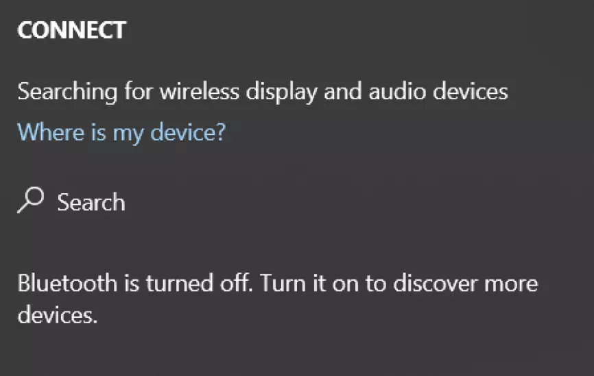 Imagen: Pulsa WINDOWS + K para encontrar los dispositivos Miracast disponibles