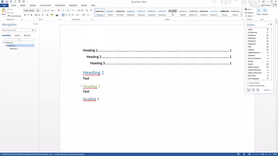 Modificación del color del título 2 de azul a verde Imagen: Modificación del color del título 2 de azul a verde