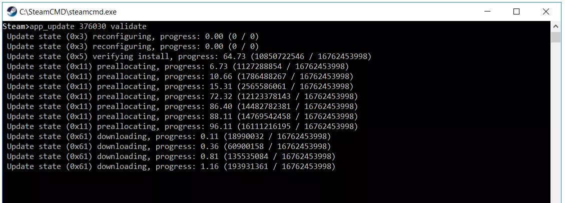 Imagen: Servidor ARK: instalación a través de SteamCMD