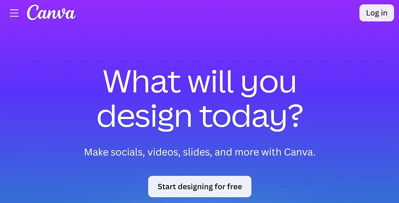 Imagen: Captura de pantalla de la página web de Canva