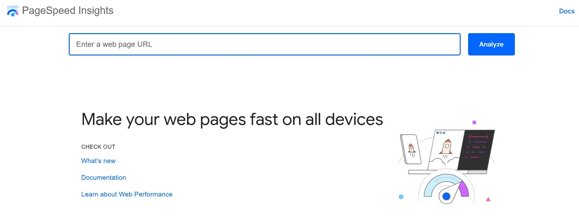 Imagen: Página de Google PageSpeed Insights