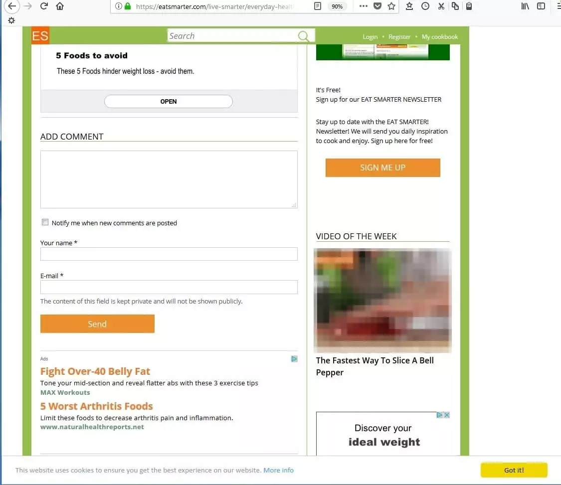 Imagen: Screenshot de eatsmarter.com