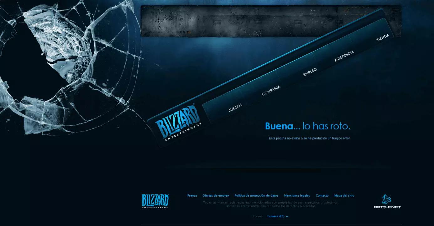 Imagen: Página 404 de Blizzard