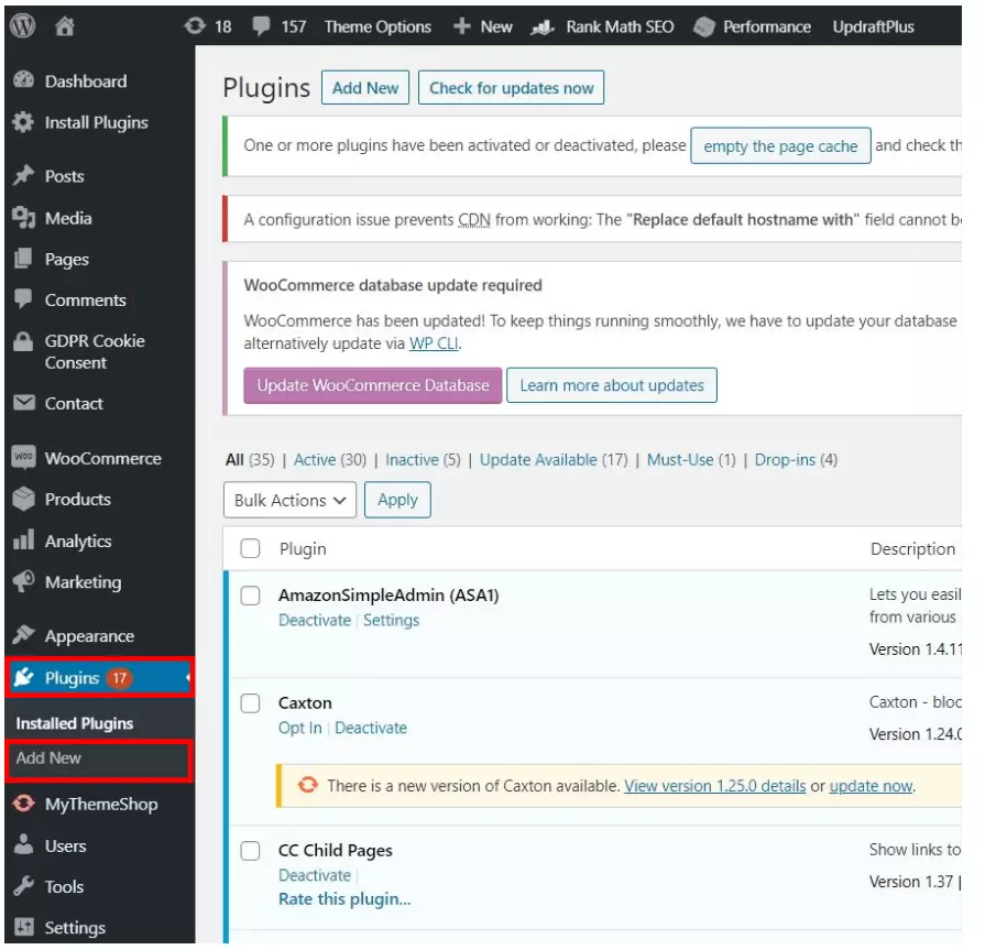 Instalación del plugin para insertar un favicón 