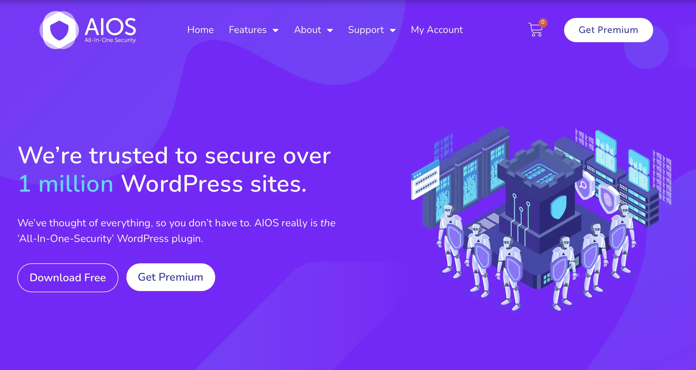 Imagen: Página web del plugin All In One Security