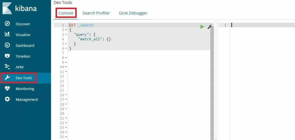 Imagen: Kibana: plugin Console