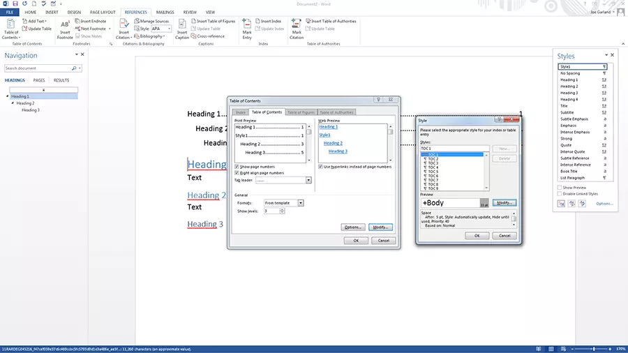 Cuadro de diálogo con estilos para adaptar el texto Imagen: Cuadro de diálogo con estilos para adaptar el texto