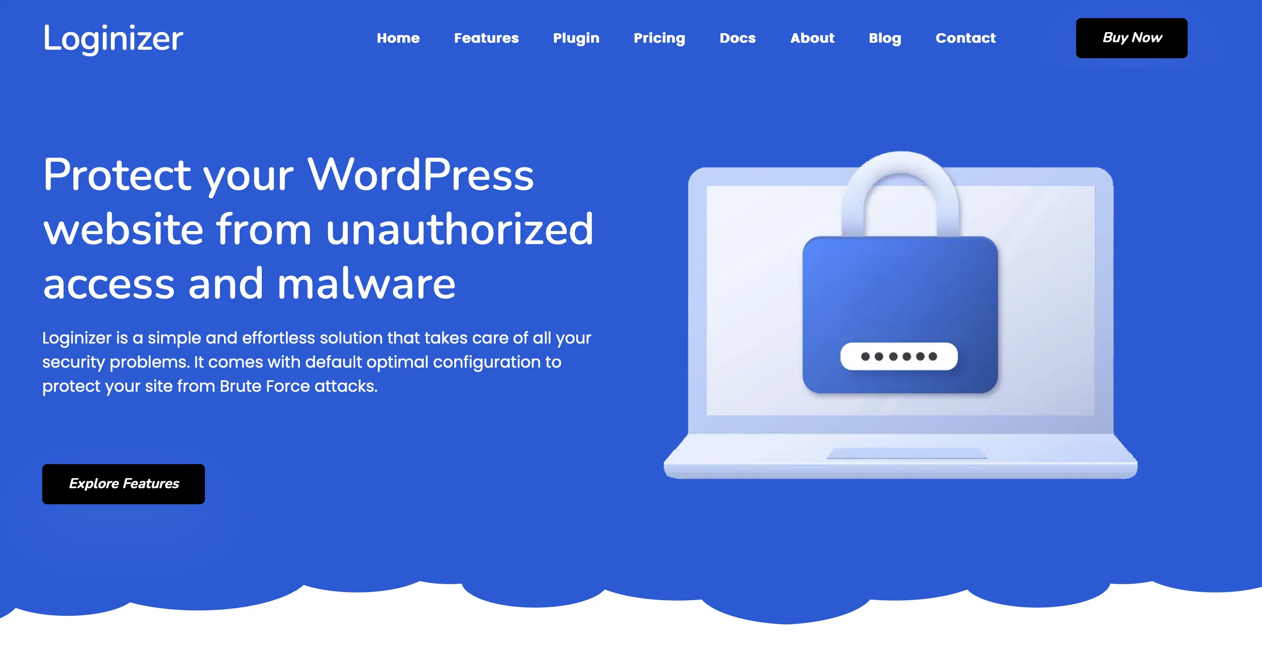 Imagen: Captura de pantalla de la página web de Loginizer