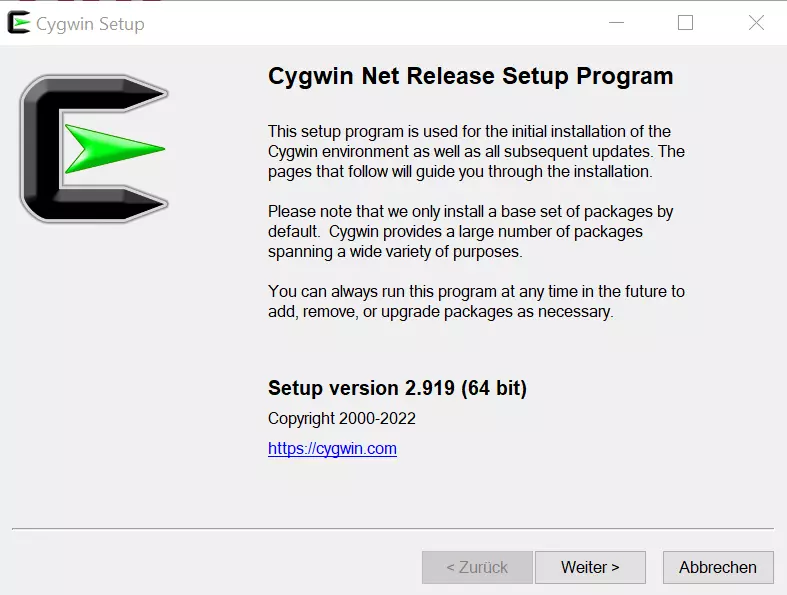 Imagen: Captura de pantalla de la instalación de Cygwin