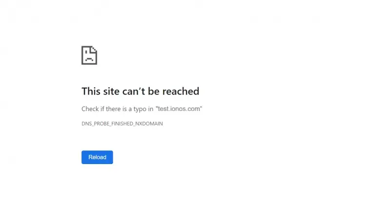 Imagen: Google Chrome: DNS_PROBE_FINISHED_NXDOMAIN