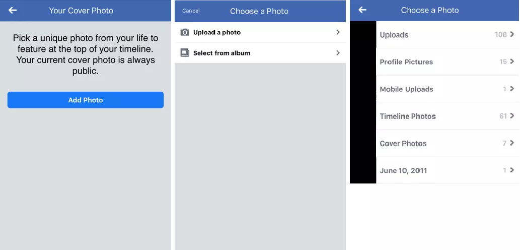 Imagen: Editar la foto de portada de Facebook en dispositivos móviles