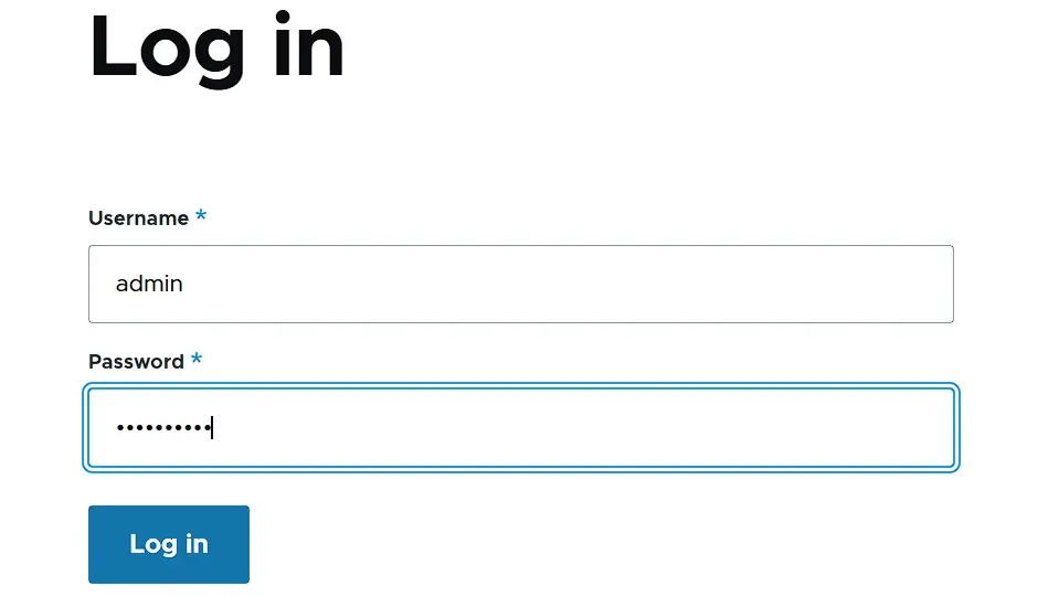 Ventana de inicio de sesión de Drupal Imagen: Ventana de inicio de sesión de Drupal