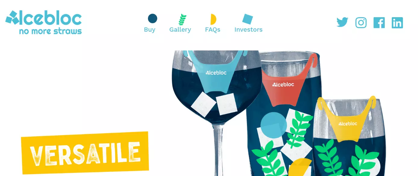 Captura de pantalla de la landing page del producto de Icebloc Imagen: Captura de pantalla de la landing page del producto de Icebloc