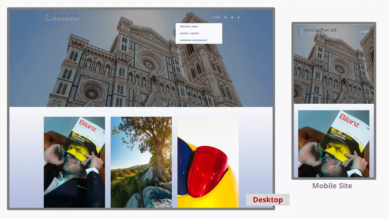 Captura de pantalla de la página web del fotógrafo Christian Thiel Imagen: Captura de pantalla de la página web del fotógrafo Christian Thiel