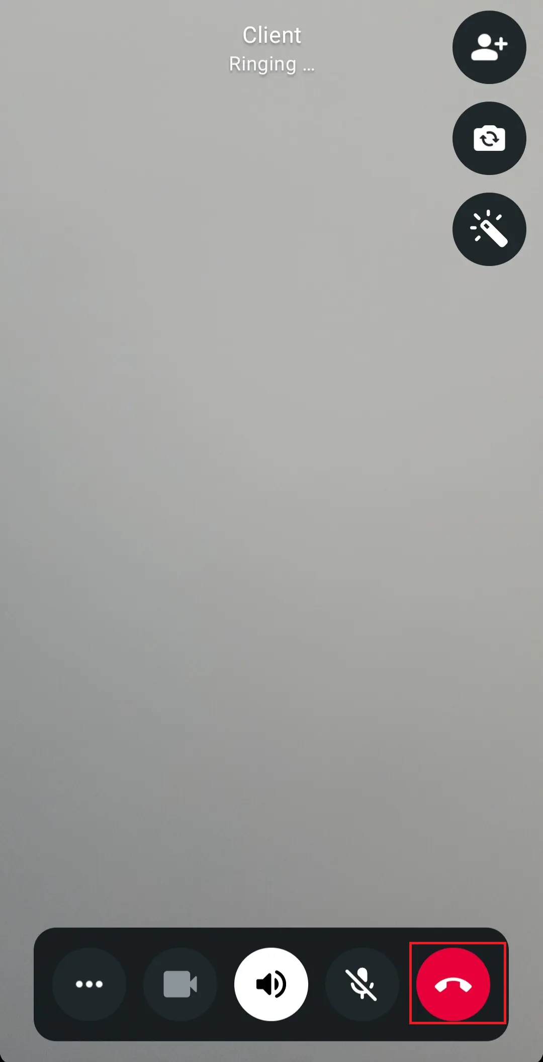 Imagen: WhatsApp en Android: el icono rojo del teléfono finaliza la llamada