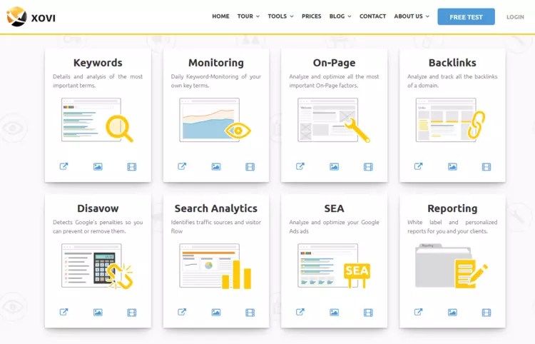 Página de inicio de XOVI Página de inicio de XOVI