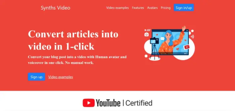 Captura de pantalla de la página web de Synths Video Captura de pantalla de la página web de Synths Video