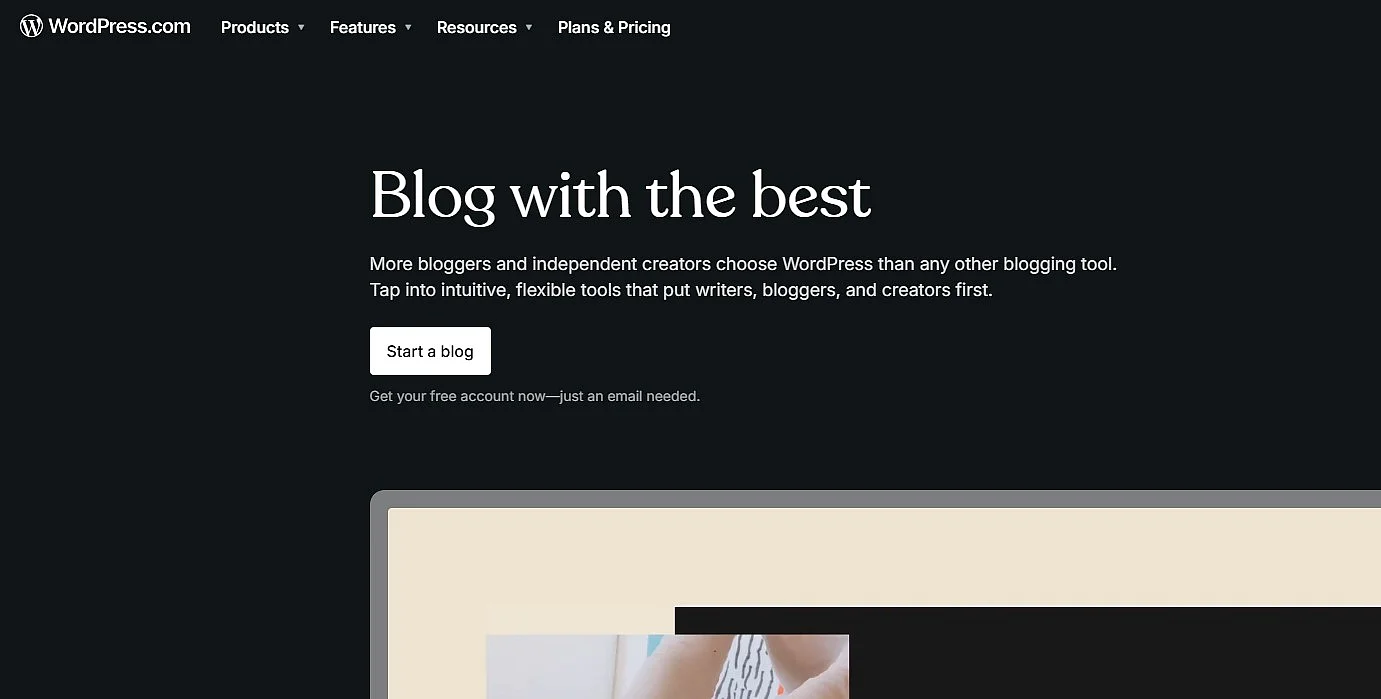 Imagen: WordPress.com: bloguea con los mejores