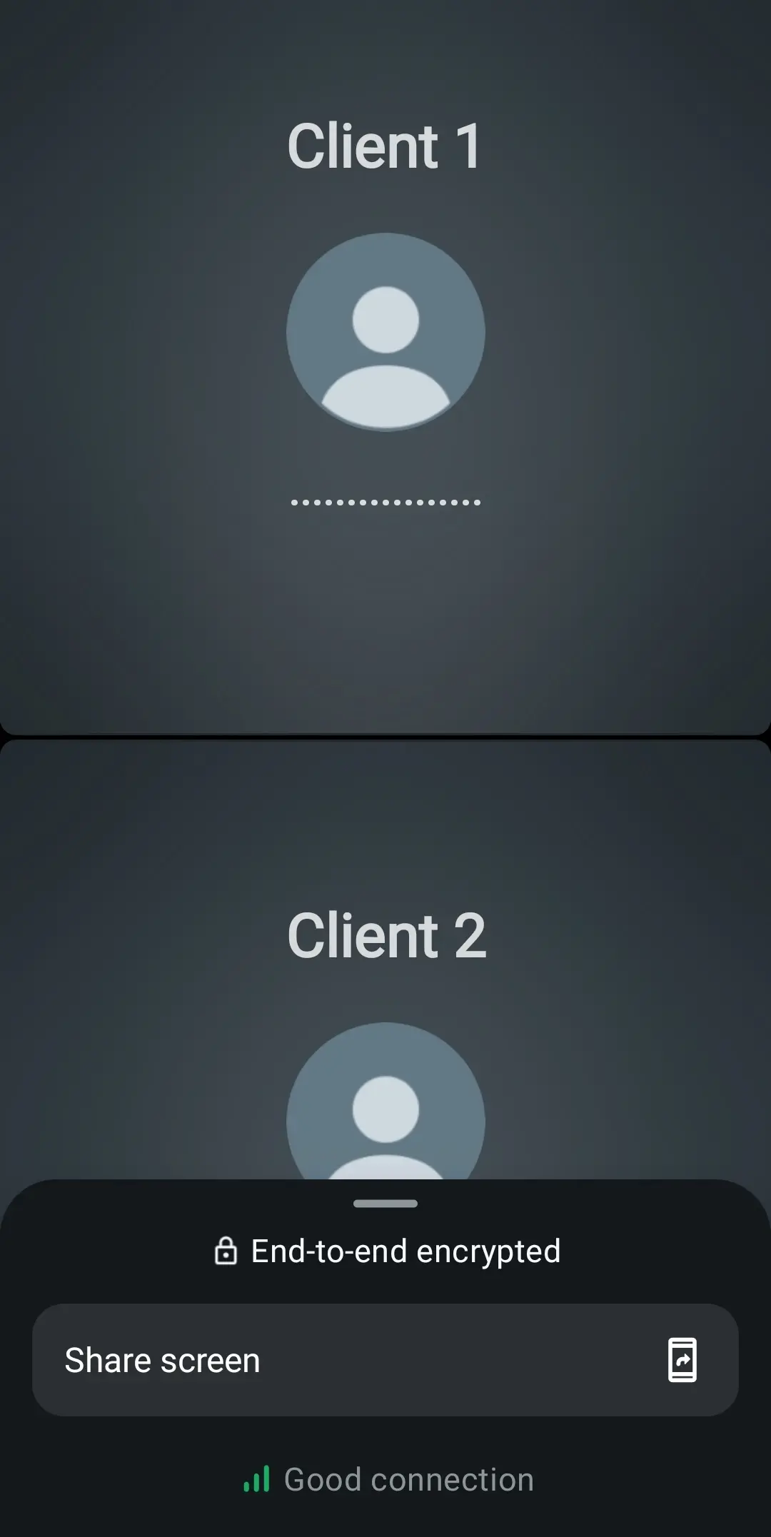 Imagen: Vista de una llamada grupal en WhatsApp