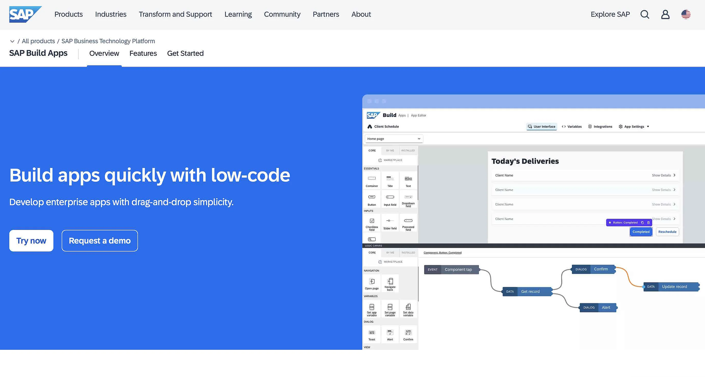 Imagen: Captura de la página web de SAP Build Apps