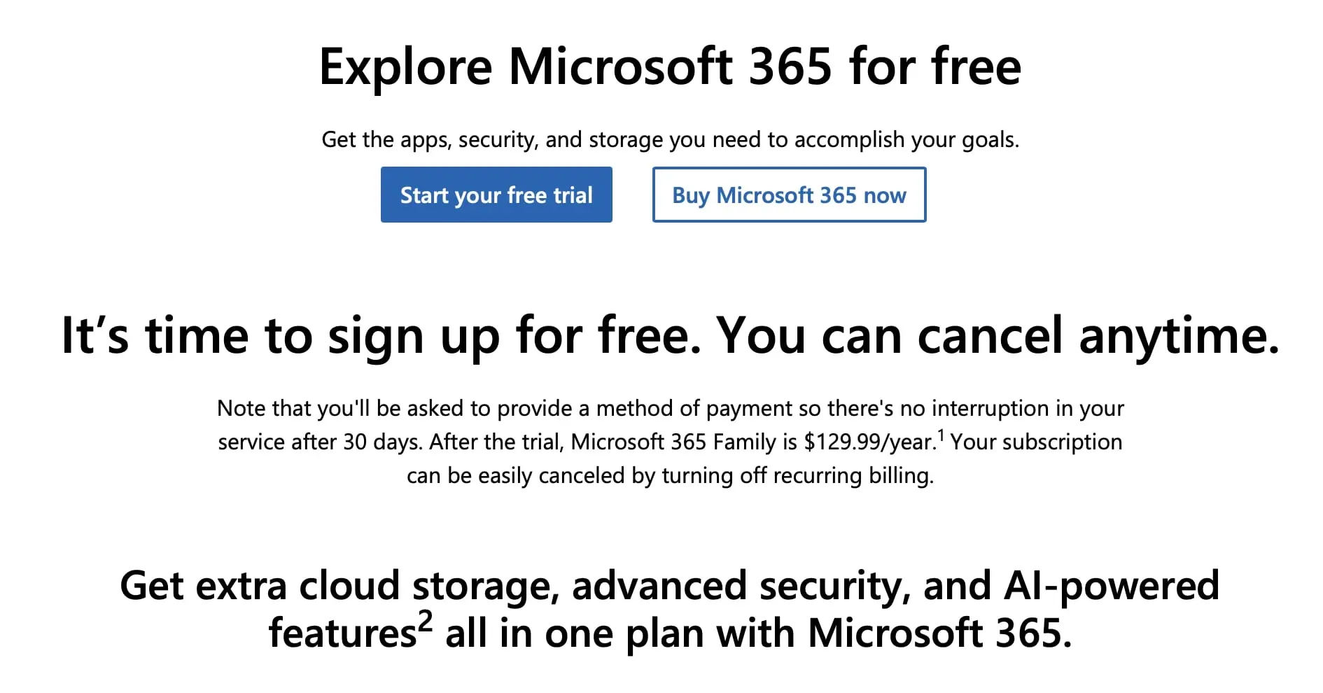 Imagen: Prueba Microsoft 365 gratis