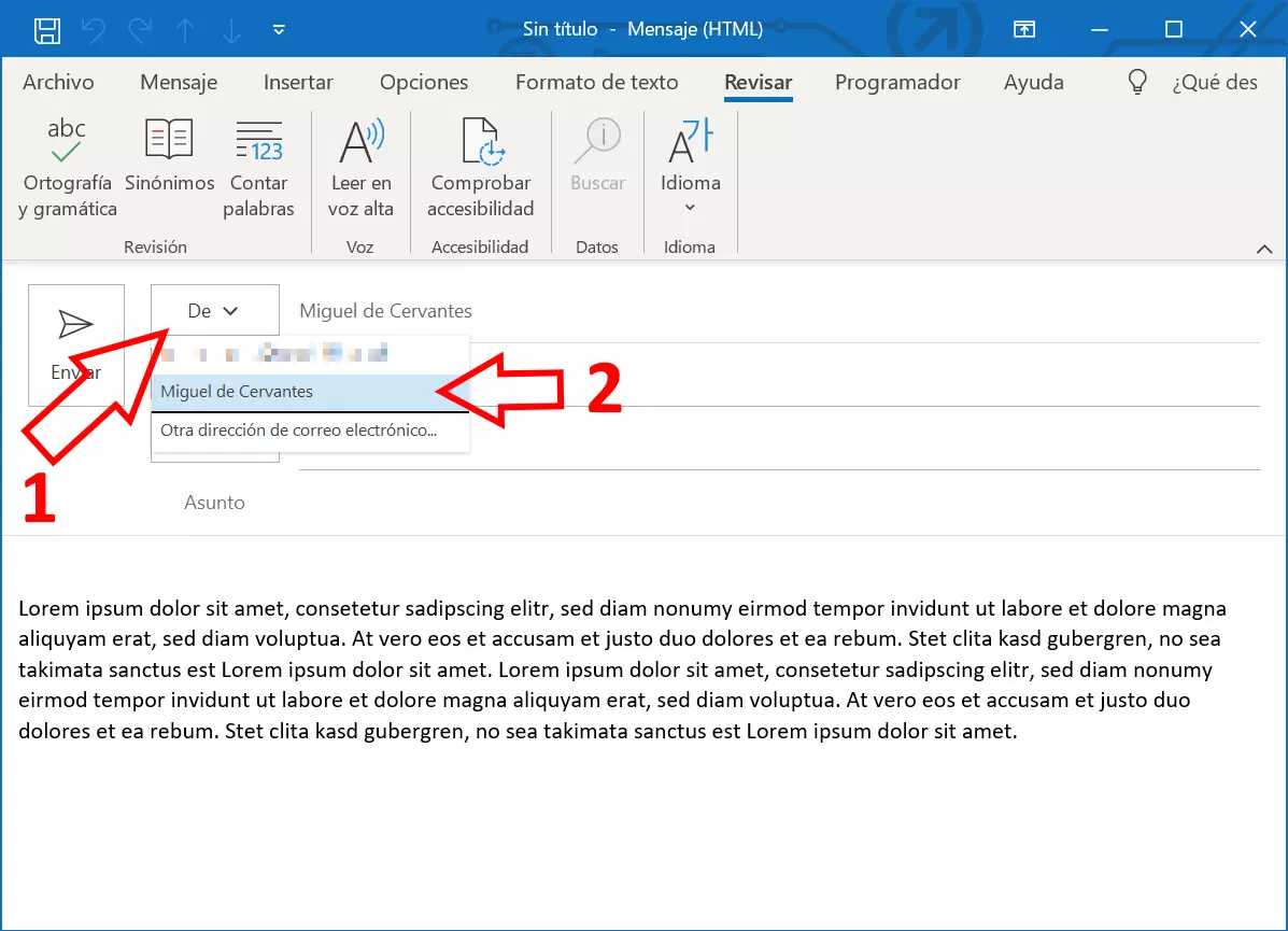 Cambiar remitente de Outlook: cambiar la cuenta del remitente en Outlook Cambiar remitente de Outlook: cambiar la cuenta del remitente en Outlook