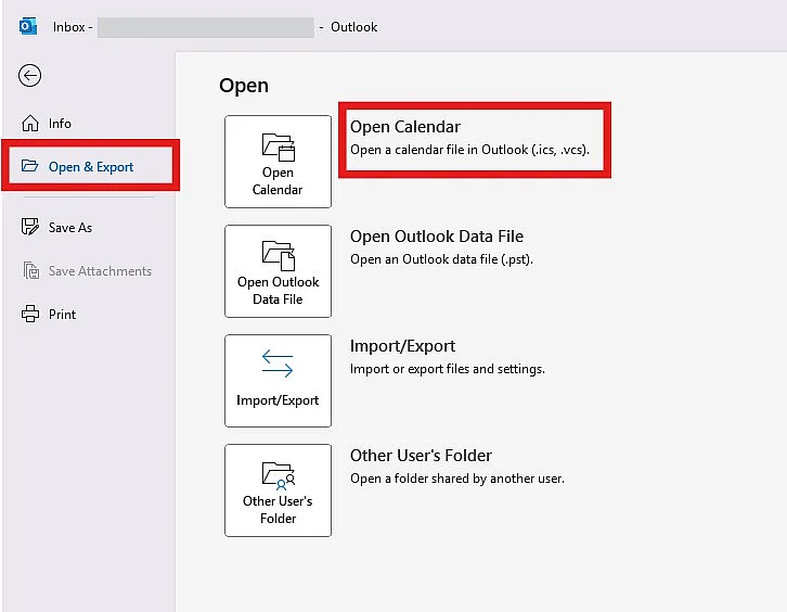 Importar archivo ICS en Microsoft Outlook Imagen: Importar archivo ICS en Microsoft Outlook